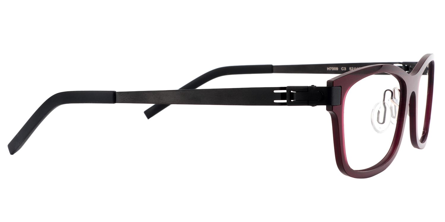 Rectangle Red Glasses | Zeelool Glasses3