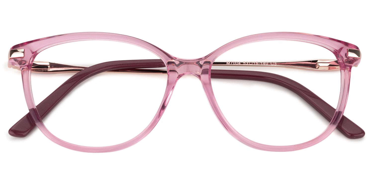 Oval Red/Pink Glasses | Zeelool Glasses1