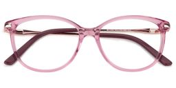 Camilla Oval Red/Pink Glasses1