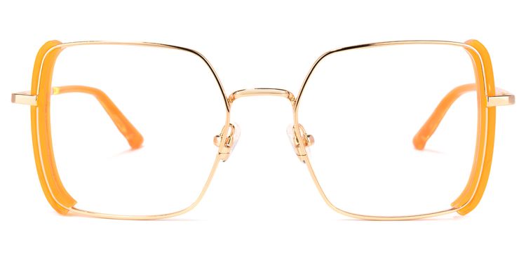 Joselyn Square Orange Glasses