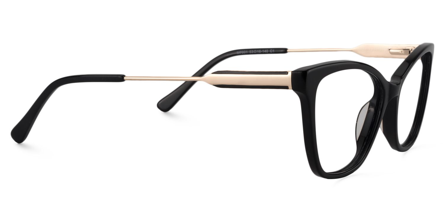 Cat eye Black Glasses | Zeelool Glasses4