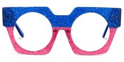 Lambert Geometric Blue Glasses0