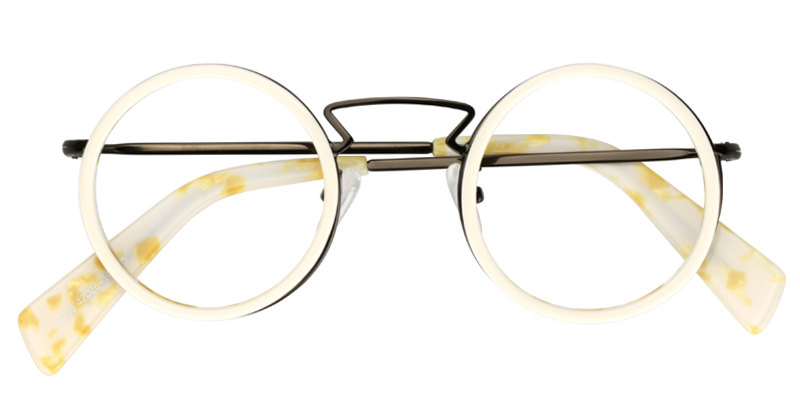 Round Creamy Glasses1