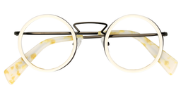 Bonnie Round Creamy Glasses1