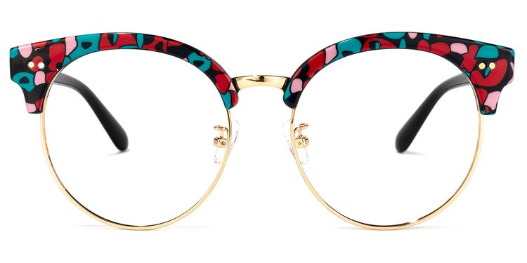 Tatiana Browline Floral Glasses