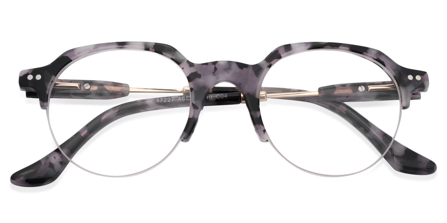 Round Purple Tortoise Glasses | Zeelool Glasses1