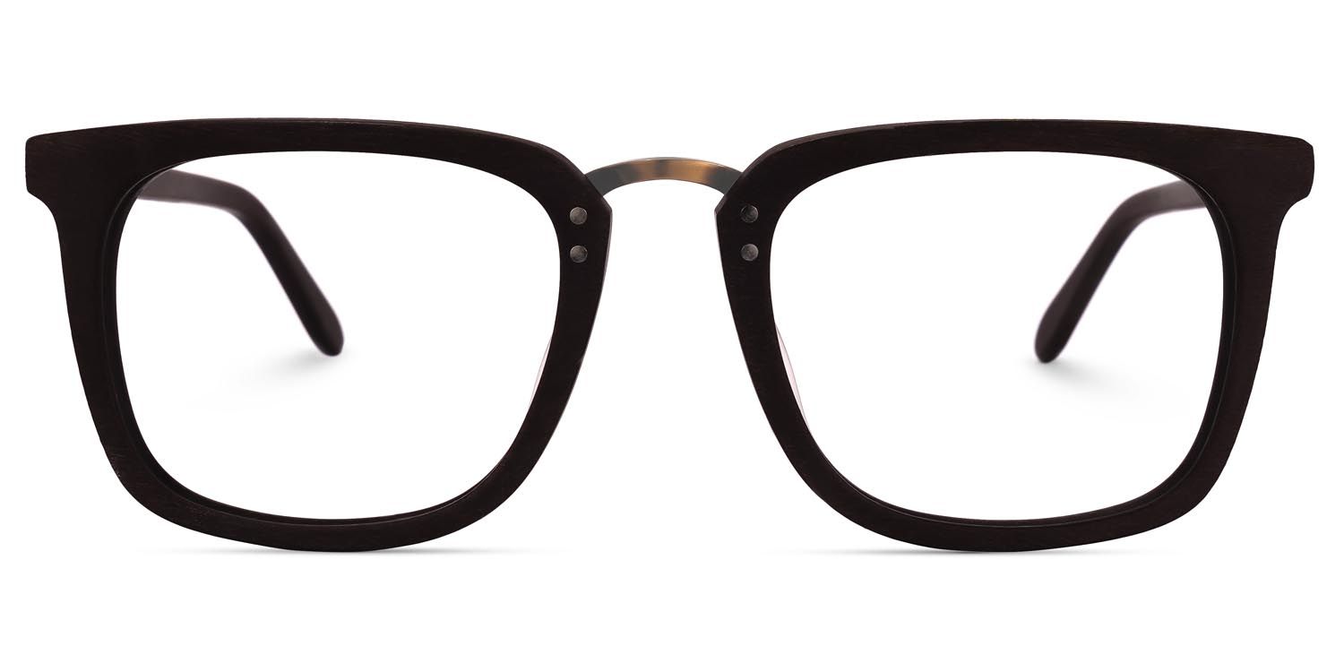 Rectangle Wood Glasses | Zeelool Prescription Glasses0