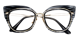 Ellie Cat Eye Gray Pattern Glasses 1