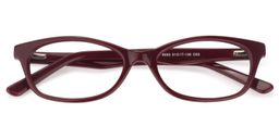 Carmel Rectangle Dark Red Glasses1