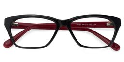 Carmela Rectangle Black Glasses1