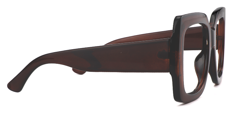 Rectangle Brown Glasses | Zeelool Eyeglass Frames Online4