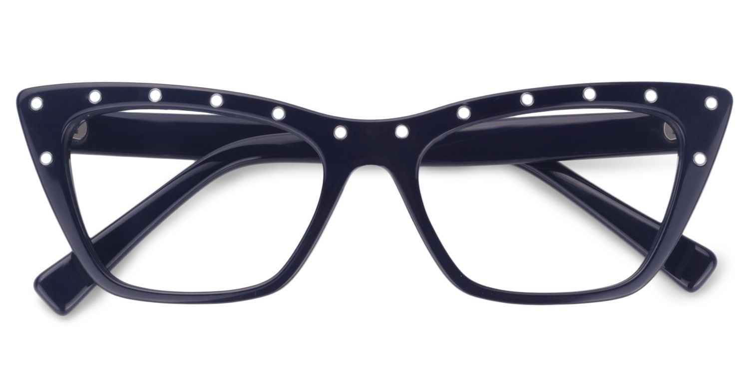 Cat Eye Dark Blue Glasses | Zeelool Glasses1