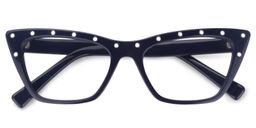 Casey Cat Eye Dark Blue Glasses1