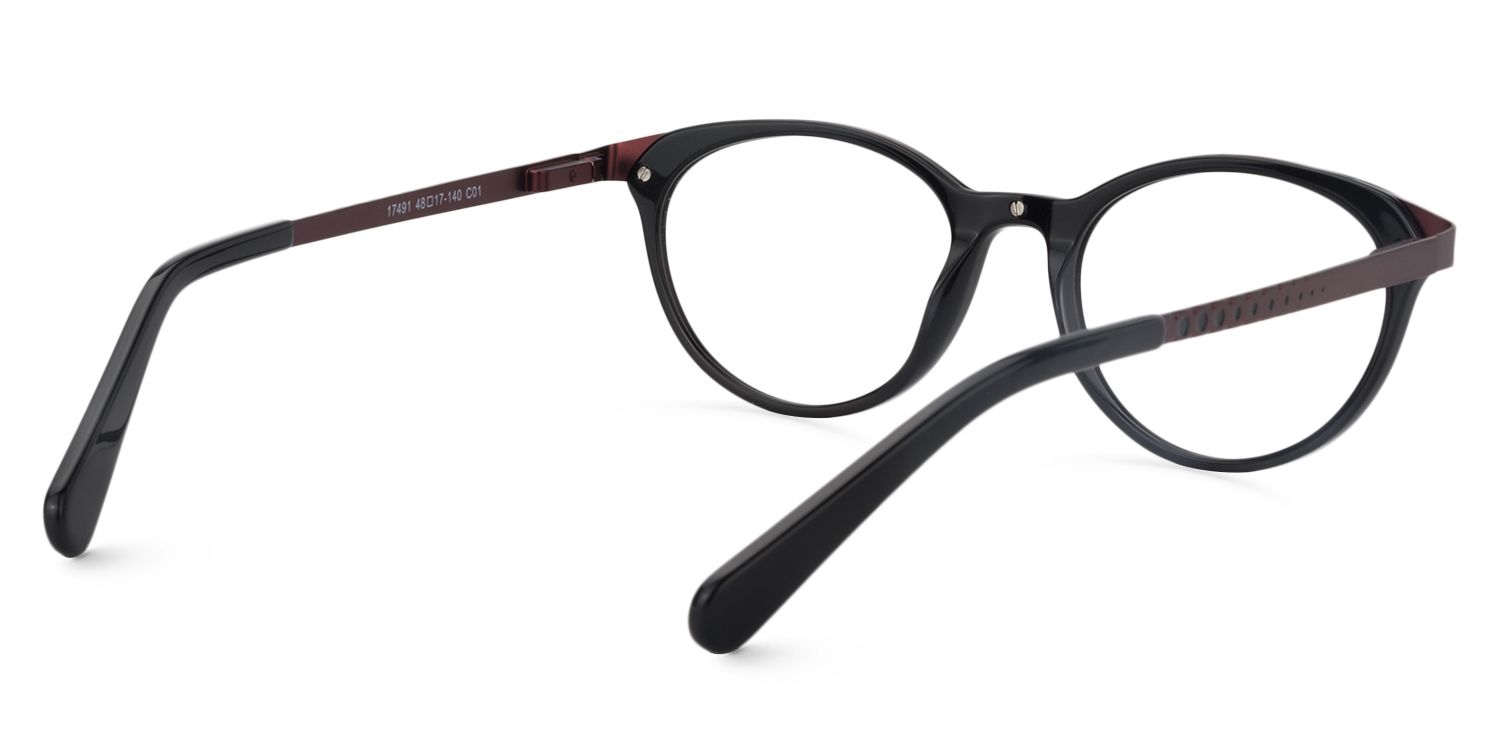 Oval Black Glasses | Zeelool Glasses5
