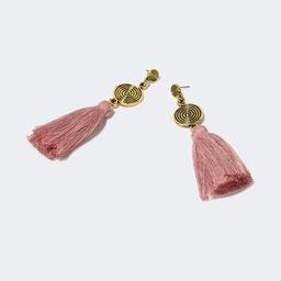 Vogue Bohemian Style Pink Tassel Earrings0