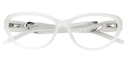 Camille Cat Eye White Glasses1