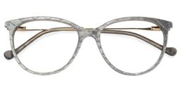 Cathy Round Silver-Gray Glasses1