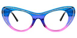 Shirley Cateye Two-tone Glasses0