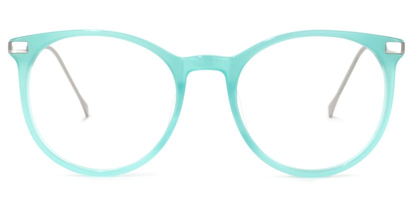 Lenid Round Light-Green Glasses