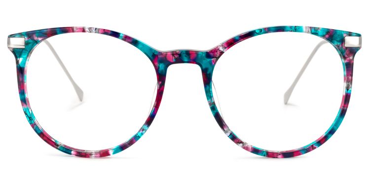 Lenid Round Floral Glasses