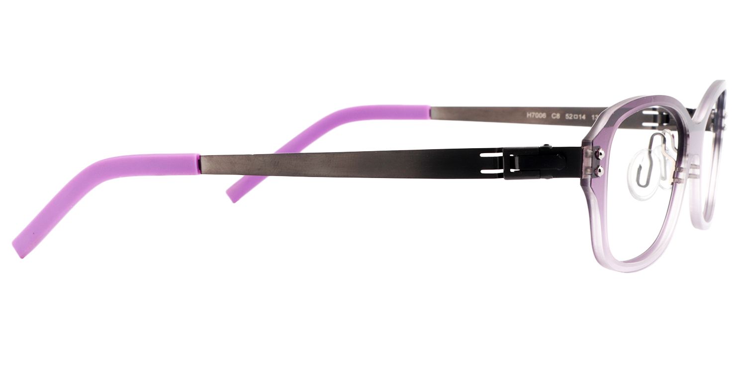 Rectangle Purple Glasses | Zeelool Glasses4