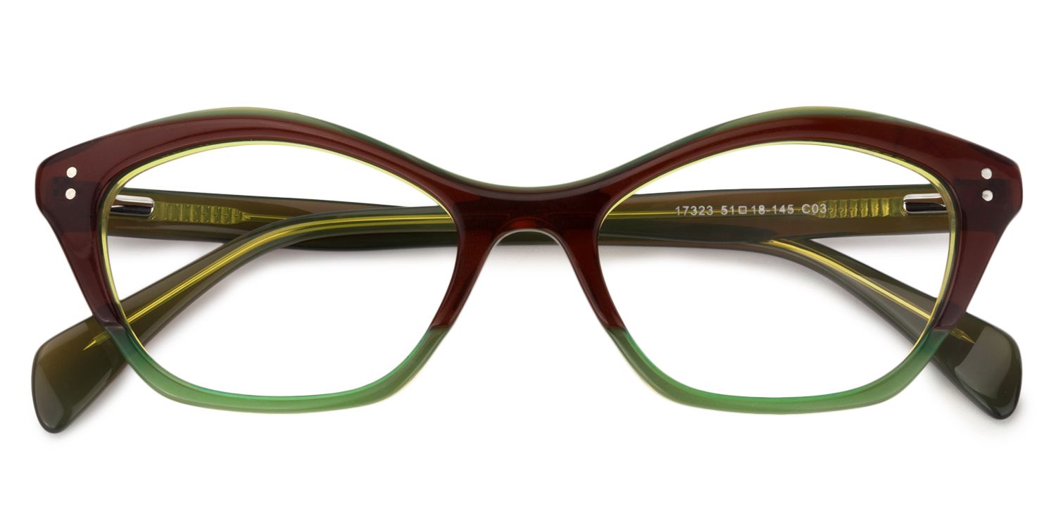 Cat Eye Green Glasses | Zeelool Glasses1