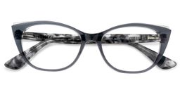Charisse Cat Eye Gray Glasses1