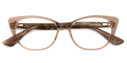 Charisse Cat Eye Beige Glasses1