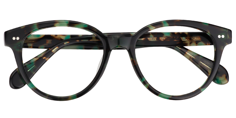 Oval Green Floral Glasses | Zeelool Eyeglass Frames1