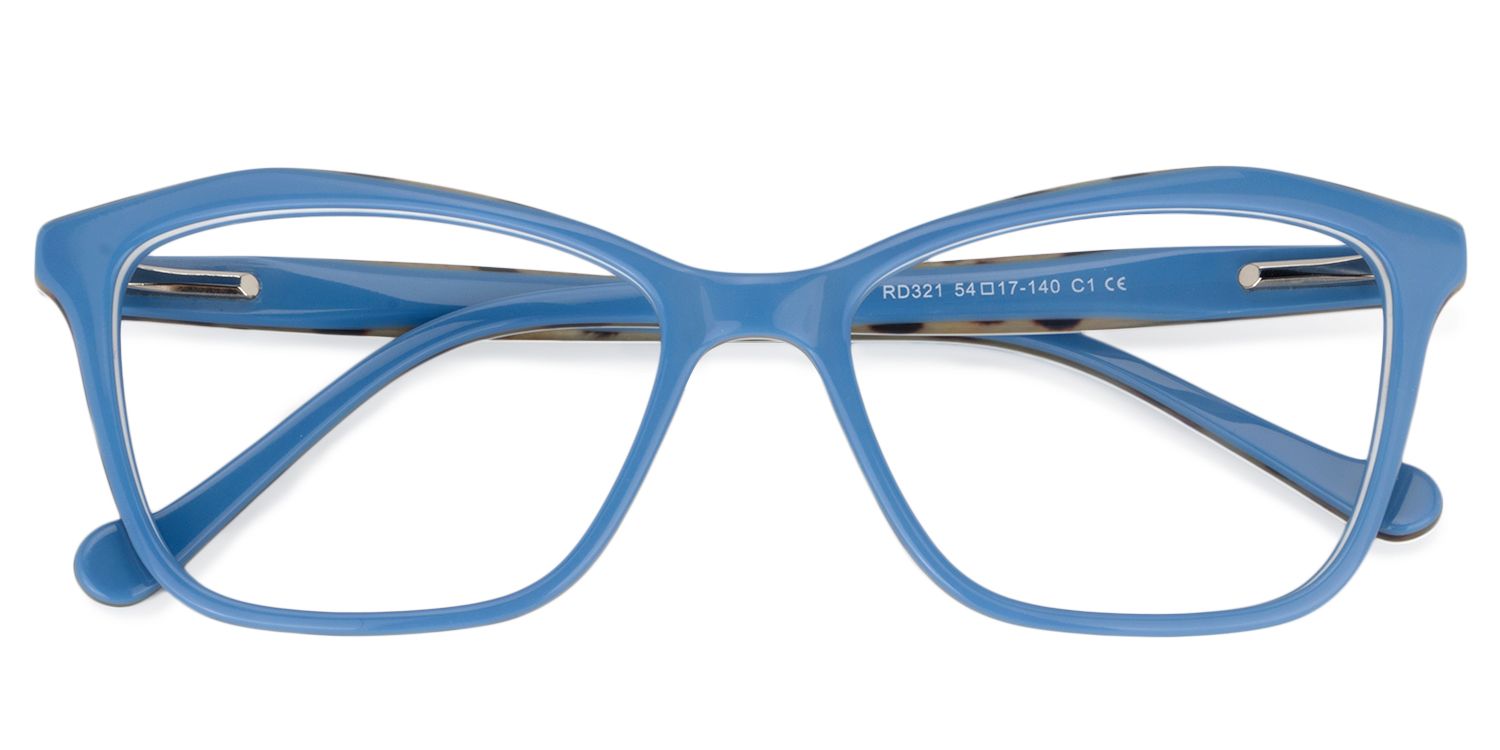 Rectangle Blue Glasses | Zeelool Glasses1
