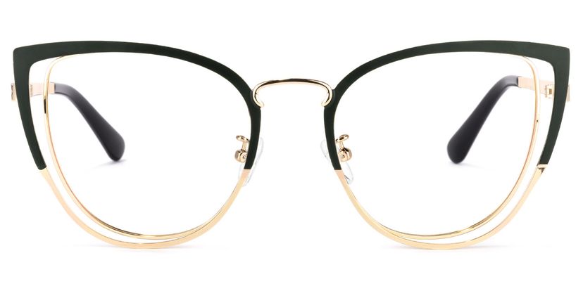 Harvey Cateye Dark-Green Glasses