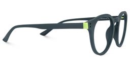 Charley Round Dark Green Glasses4