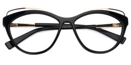 Chava Cat Eye Black Glasses1