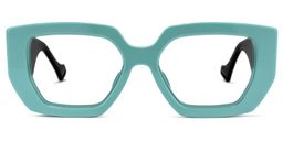 Reece Geometric Green Glasses0