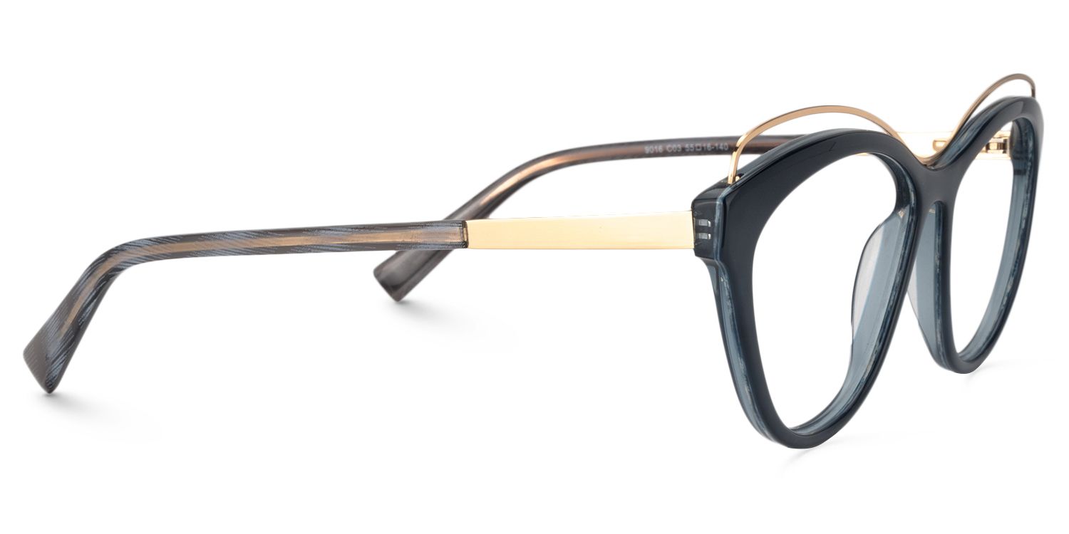 Cat Eye Dark Blue Glasses | Zeelool Glasses4