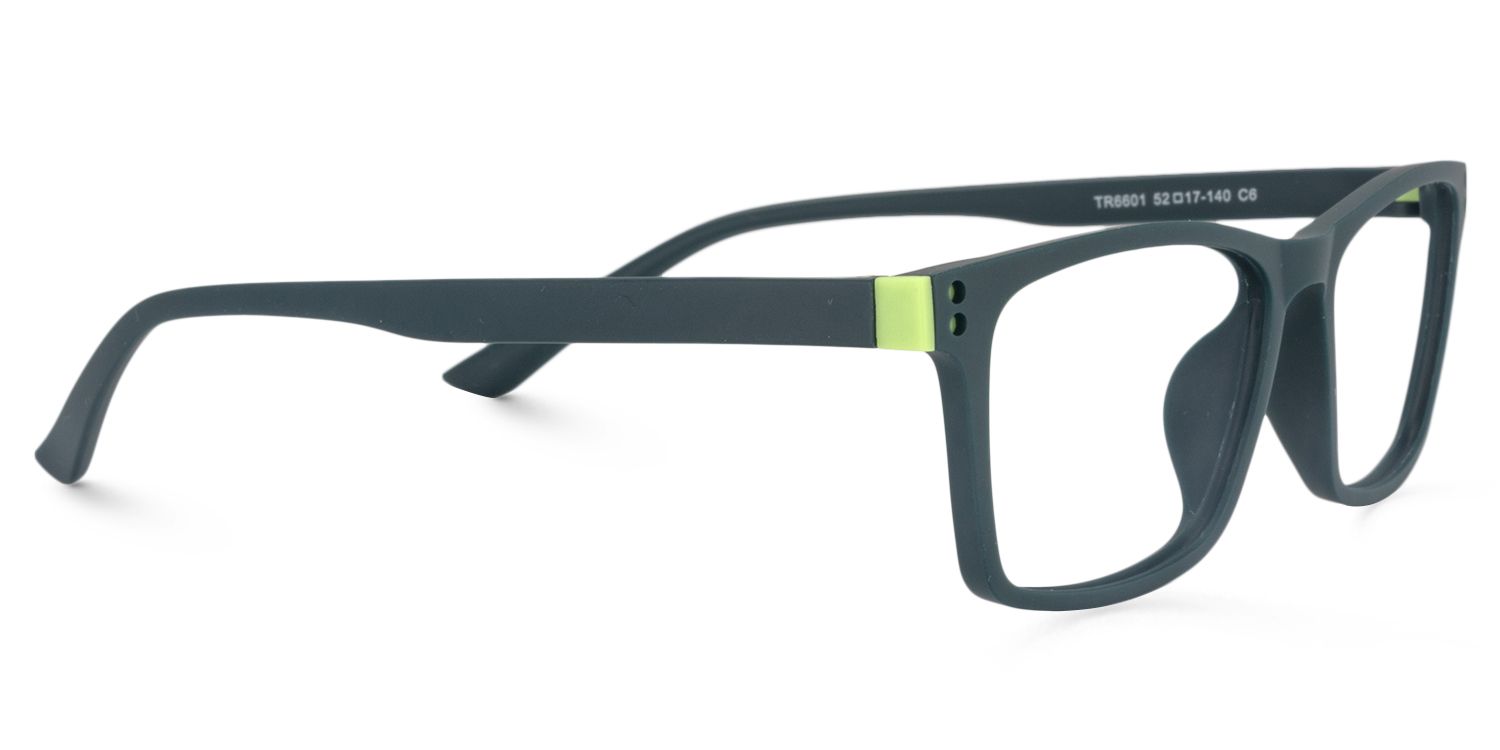 Rectangle Dark Green Glasses | Zeelool Glasses4