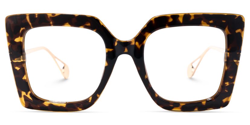 Qatar Square Tortoise-Gold Glasses