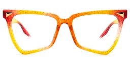 Cicely Geometrical Orange Eyeglasses0