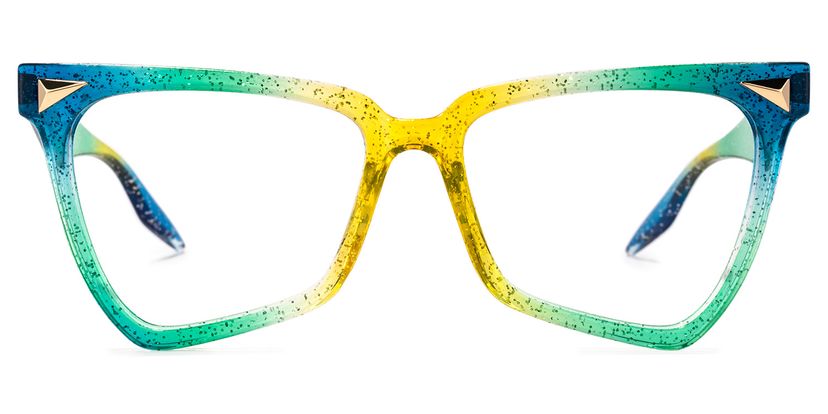 Cicely Geometrical Green Eyeglasses