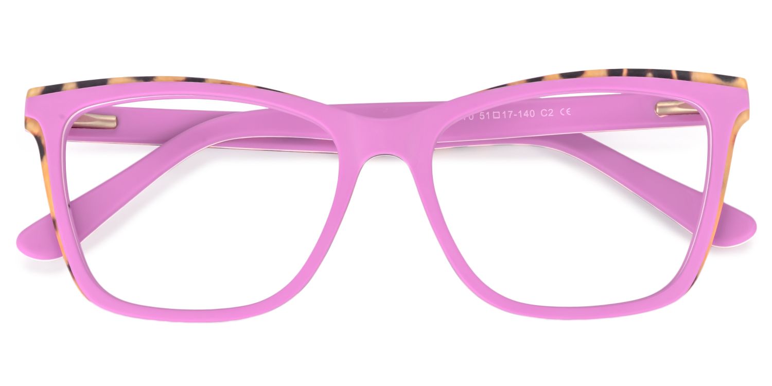 Square Bright Pink Glasses | Zeelool Glasses1