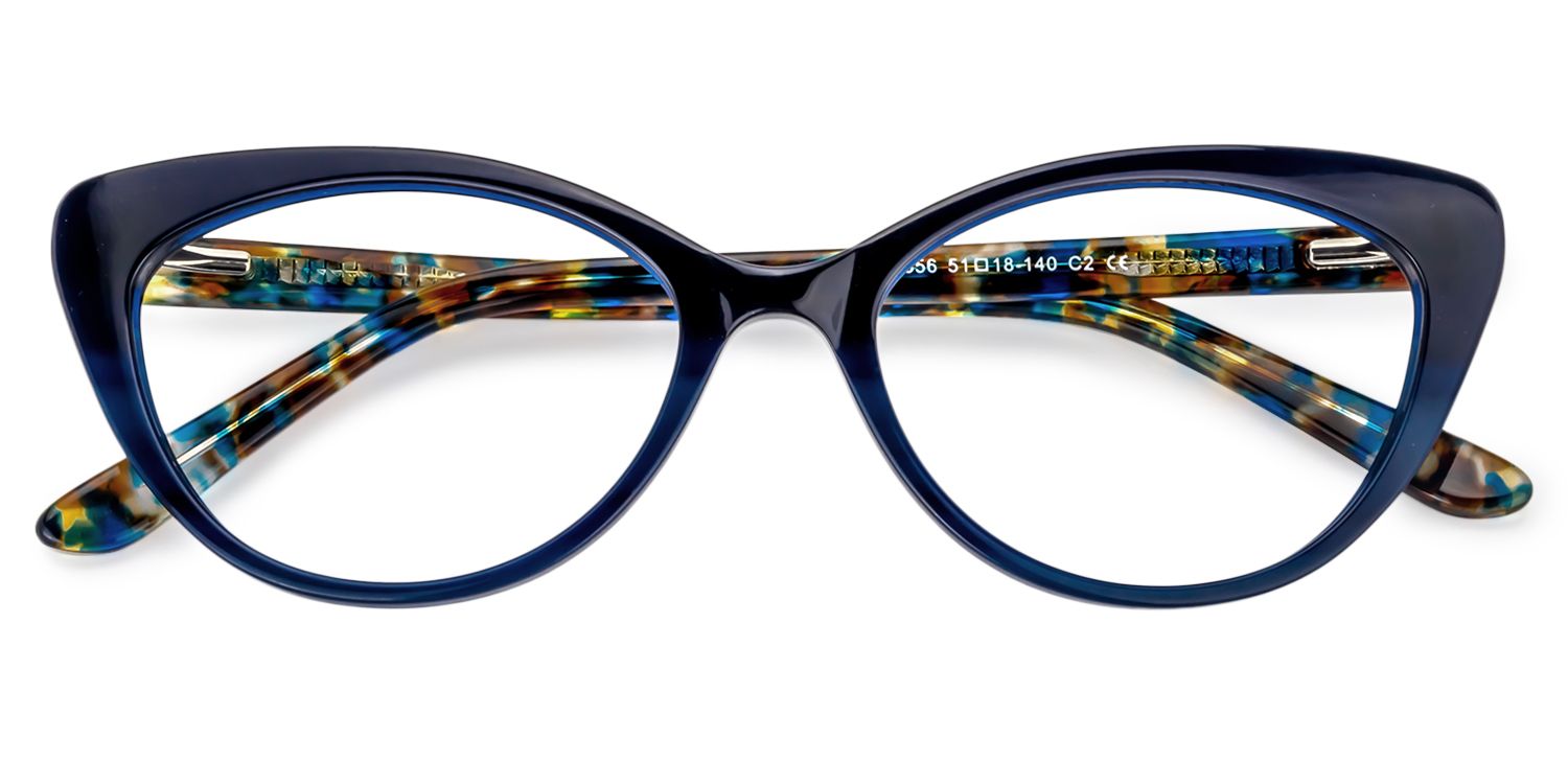 Cat Eye Dark Blue Glasses | Zeelool Glasses1