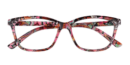 Deidre Rectangle Orange Reading Glasses1