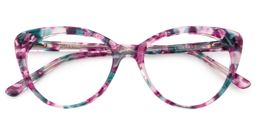 Chyna Cat Eye Purple Pattern Glasses1