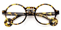 Cinnamon Round Yellow-Tortoise Glasses1
