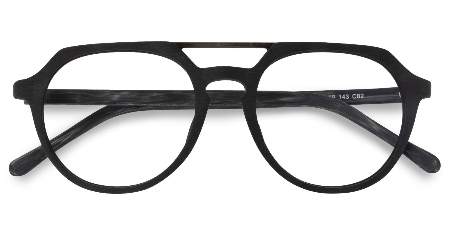 Aviator Black Glasses | Zeelool Glasses1