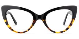 Claudette Cat Eye Yellow Tortoise Glasses0