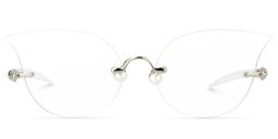 Clayborne Cat Eye Silver Glasses0