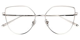 Ariel Cat Eye Silver Glasses1