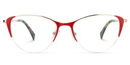 Cleanthe Cat Eye Red Glasses0
