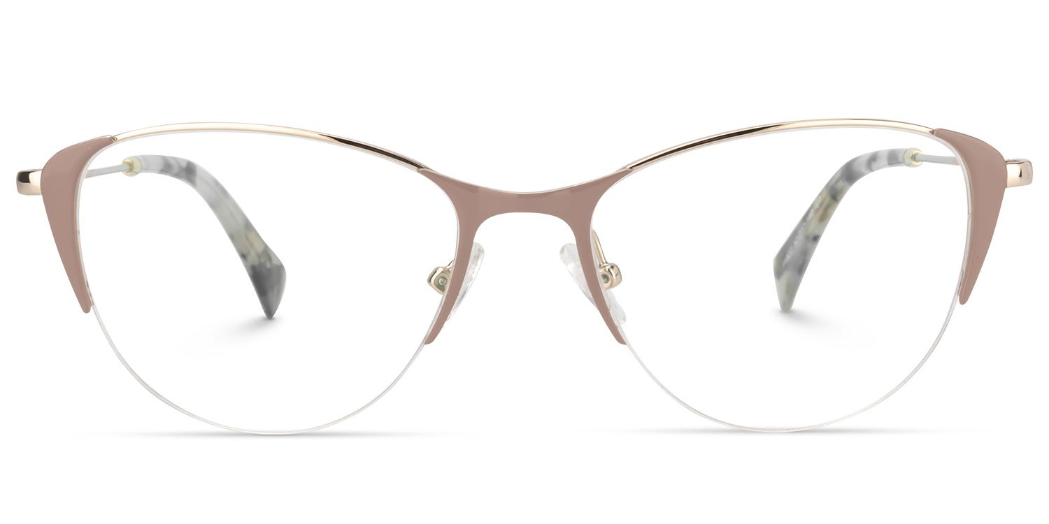 Cat Eye Dusty-Pink Glasses | Zeelool Glasses0